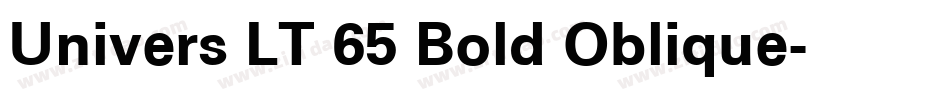 Univers LT 65 Bold Oblique字体转换
